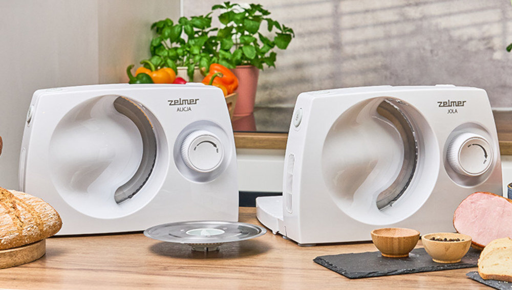 Krajalnica ZELMER ZFS1017 Alicja Biały podwójne ostrza stal nierdzewna różna konsystencja