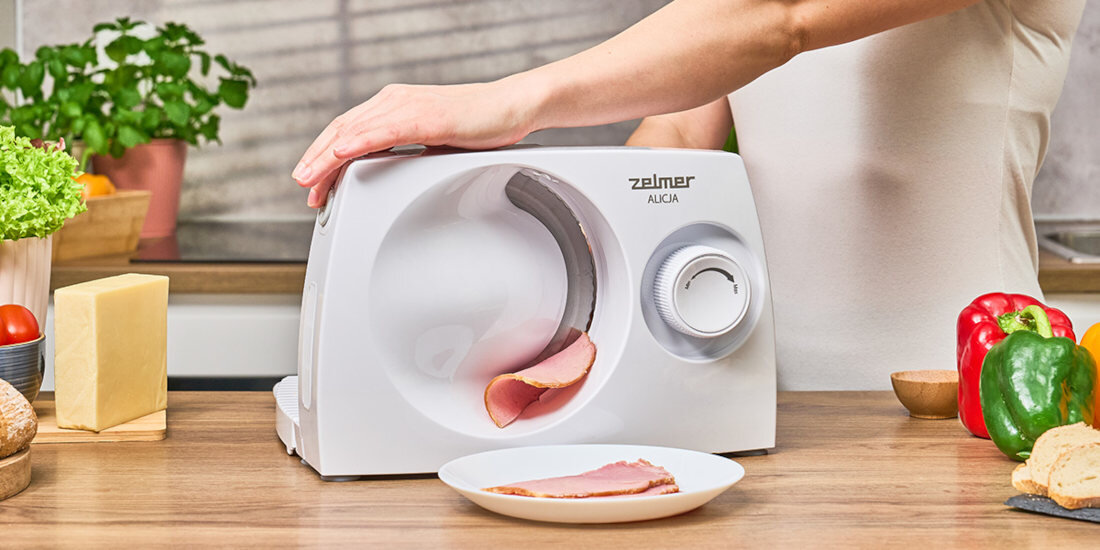 Krajalnica ZELMER ZFS1017 Alicja Biały Duża moc szybkość precyzja