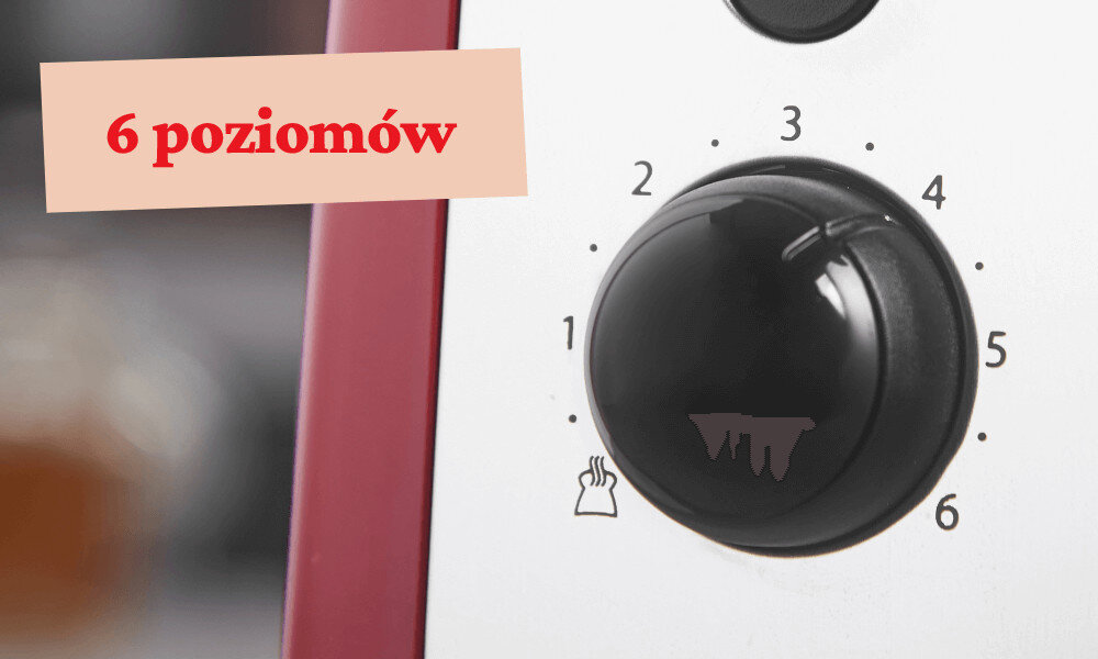 Toster RUSSELL HOBBS Colours Plus 2S 26554-56 Czerwony 6 poziomów opiekania tostów delikatnie przyrumienione, złociste bagietki lub mocno wypieczone wybór