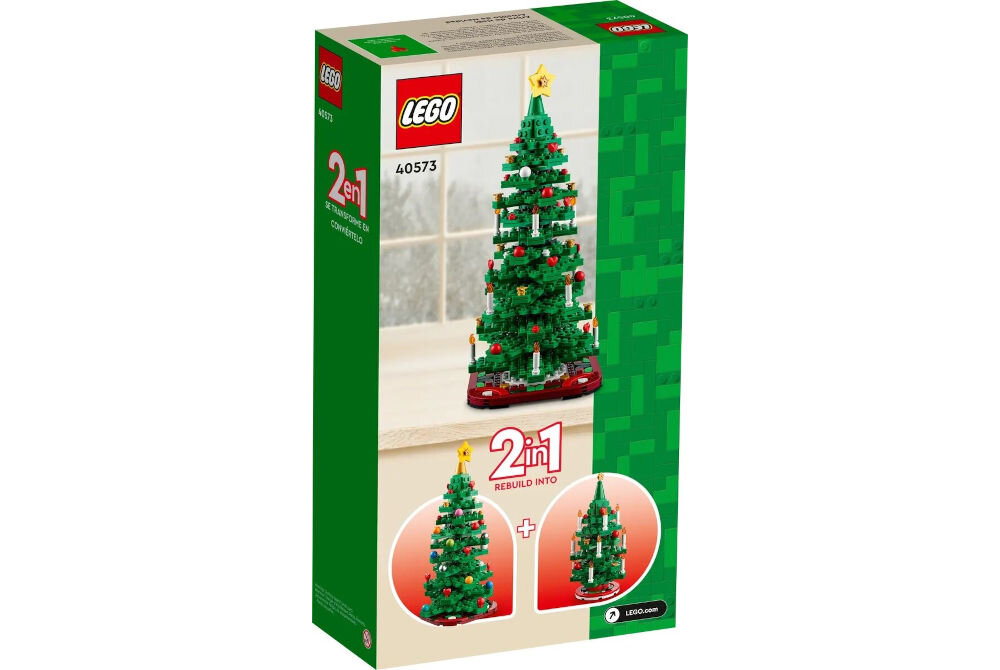 LEGO 40573 Choinka pomysł na prezent dla dzieci powyżej 12. roku życia oraz dorosłych miłośników LEGO zestaw łączy w sobie
					magię świąt i radość tworzenia pudełko
