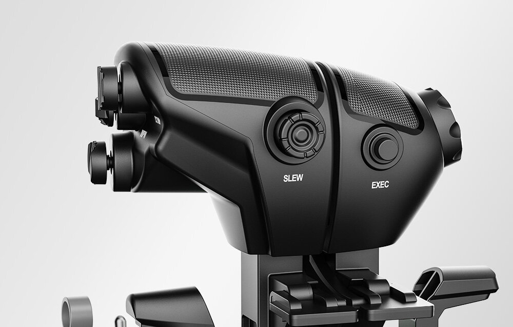 Przepustnica MOZA RACING MTQ AS014, realizm, precyzja, przepustnica, symulator, na białym tle zbliżenie na joystick przepustnicy