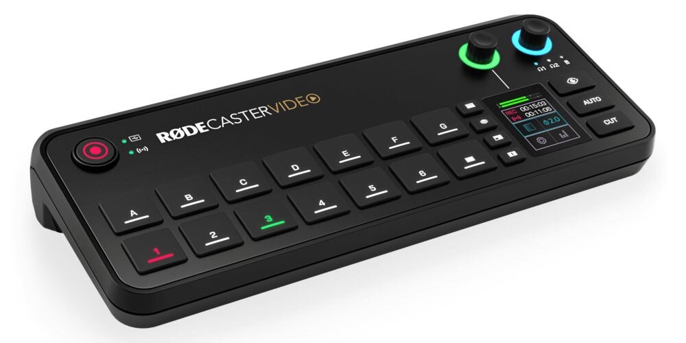 Mikser audio RODE Rodecaster Video rode central, sceny, kontrola, dzwiek,