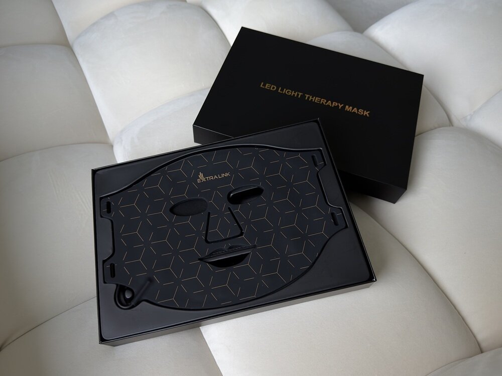 Maska LED do twarzy EXTRALINK Surya naturalna synteza kolagenu, poprawa elastyczności, równomierny koloryt, poprawa dotlenienia tkanek