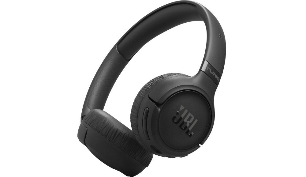 Słuchawki JBL Tune 680NC Bluetooth 6.0 połączenie wielopunktowe, słuchawki nauszne po skosie na białym tle