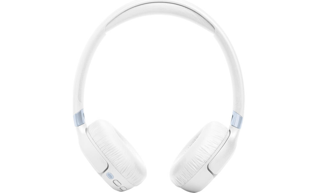 Słuchawki JBL Tune 680NC lekkie wygodne składane nauszniki, słuchawki nauszne od frontu na białym tle