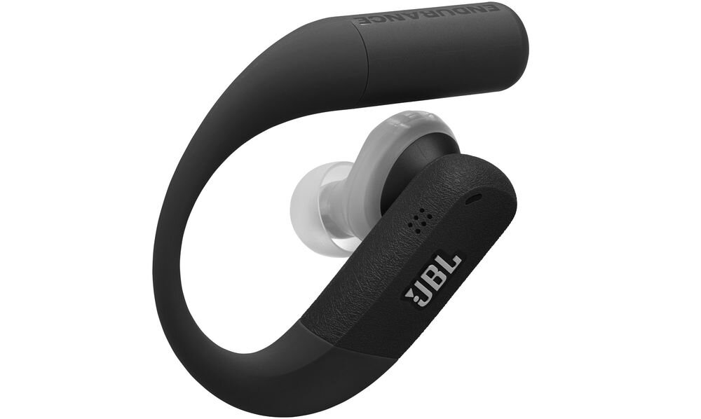 Słuchawki dokanałowe JBL Endurance Peak 4 znajdowanie urządzenia przełącznik dźwięku Google Android, słuchawka na białym tle