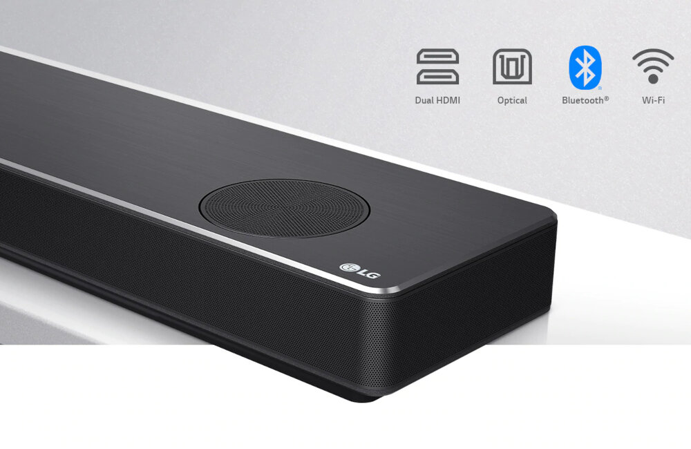 Soundbar LG SN11R Czarny wejścia złącza wyjścia