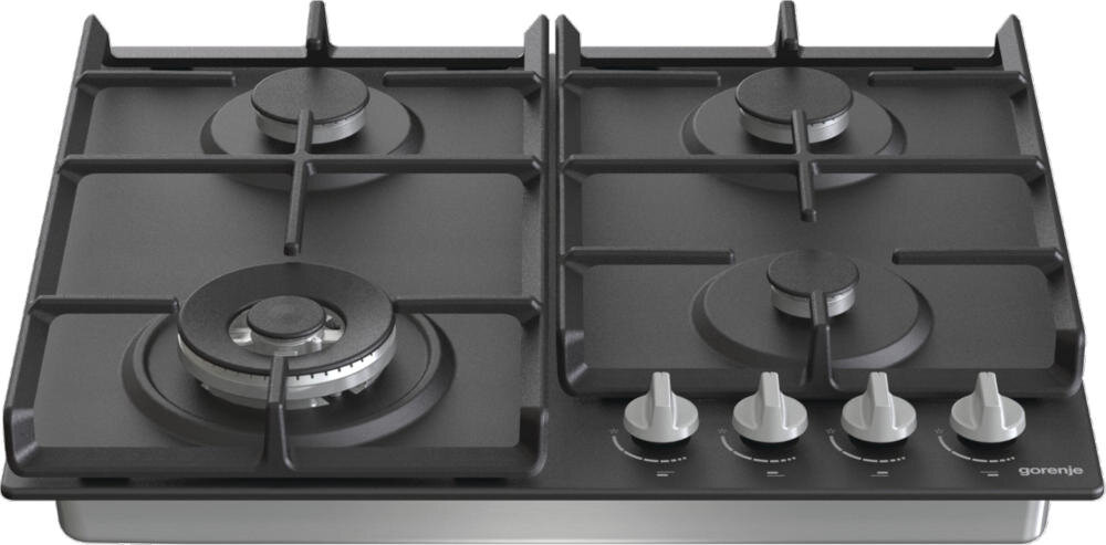 GORENJE-GW641EXB płyta gazowa żeliwny ruszt pole grzewcze