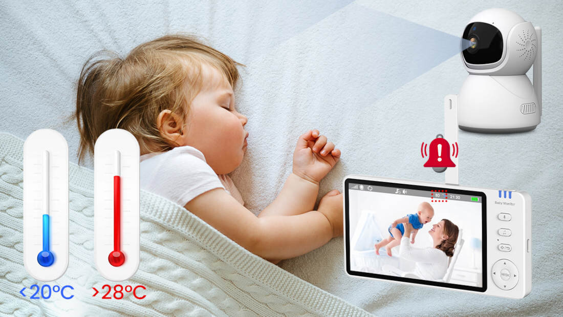 Niania elektroniczna EXTRALINK Reja EX.29010 Warunki zawsze pod kontrolą termometr monitorowanie klimat do snu temperatura odpoczynek komfort wygoda