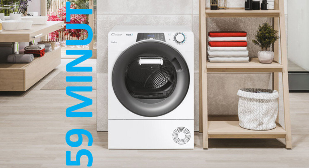 Suszarka CANDY RapidO Pro RP4 H7A2TRE-S godzina rezultaty szybki program