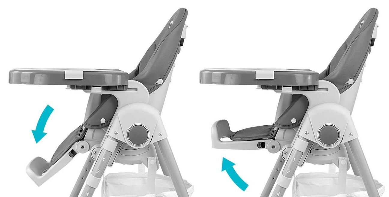 Krzesełko do karmienia MILLY MALLY Bueno kolorowe dodatki światełka przyciski