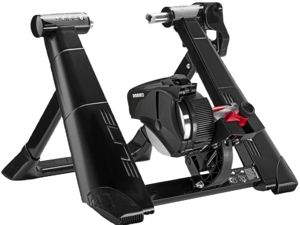 Trenażer rowerowy ELITE Novo Smart kompatybilny z roznymi aplikacjami do treningu Zwift TrainerRoad technologia Smart ANT+ Bluetooth