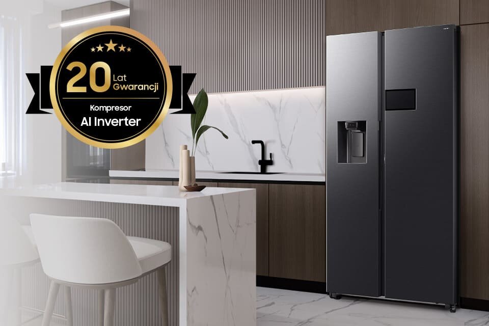 lodówka samsung rs90f64eefeo z kompresorem digital inverter