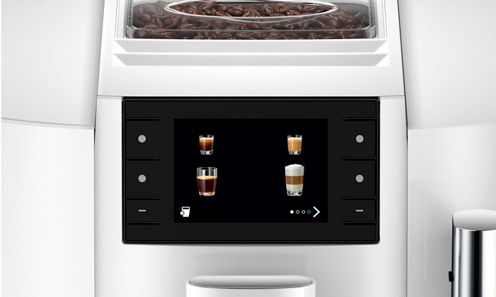 Ekspres JURA E8 Piano White (EC) prosta obsługa 3,5-calowy wyświetlacz dostosowanie preferencje
