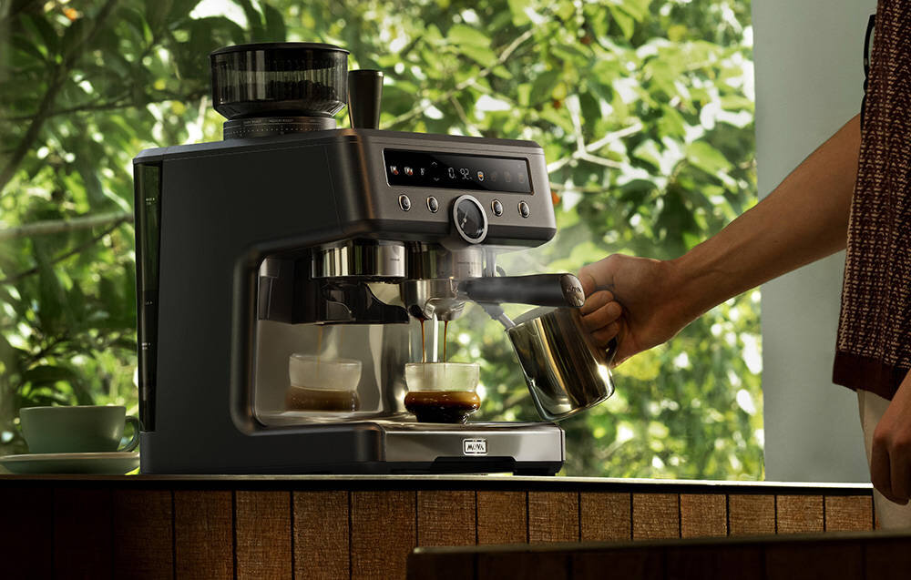 Ekspres MOVA S20 Pro Czarny wygląd design tło wizualizacja Ulubiona kawa w Twoim domu