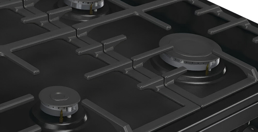 KUCHNIA HISENSE HKS6D71BMPA trwałe solidne mocne eleganckie żeliwne ruszty wygoda przesuwanie garnków