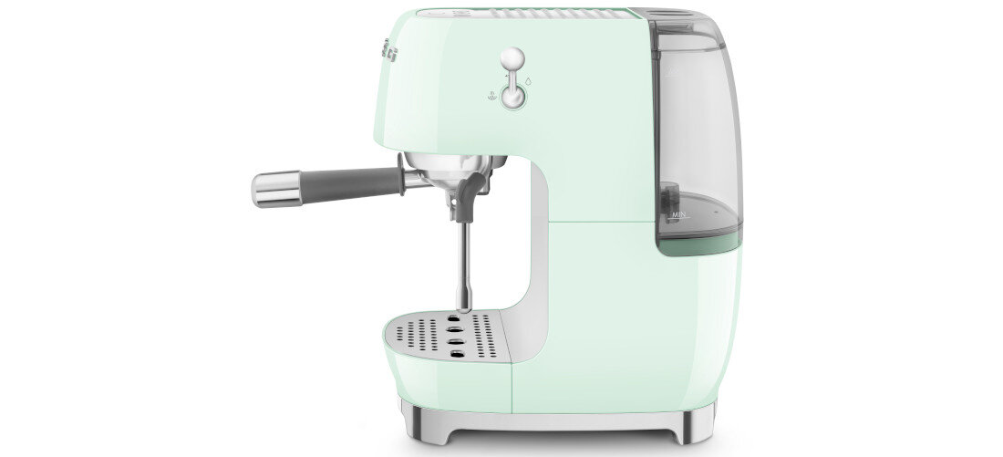Ekspres SMEG ECF03PGEU Pastelowa zieleń  (Cold Brew) Wszechstronność parzenia espresso pojedyncze i podwójne lungo Cold Brew zbiornik pojemność