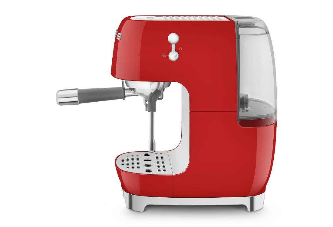 Ekspres SMEG ECF03RDEU Czerwony (Cold Brew) Wszechstronność parzenia espresso pojedyncze i podwójne lungo Cold Brew zbiornik pojemność