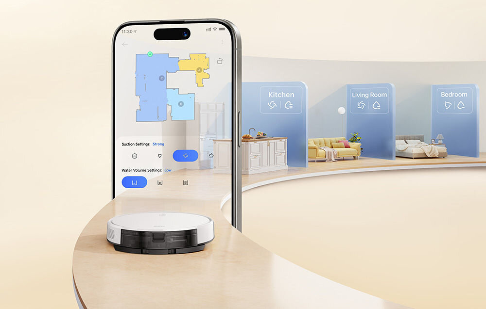 Robot sprzątający DREAME Mova M1 aplikacja dreamehome harmonogramy monitorowanie