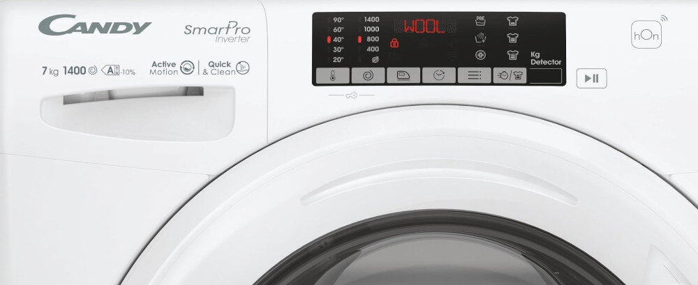 Pralka CANDY CO4474TWM6 Smart Design wyświetlacz