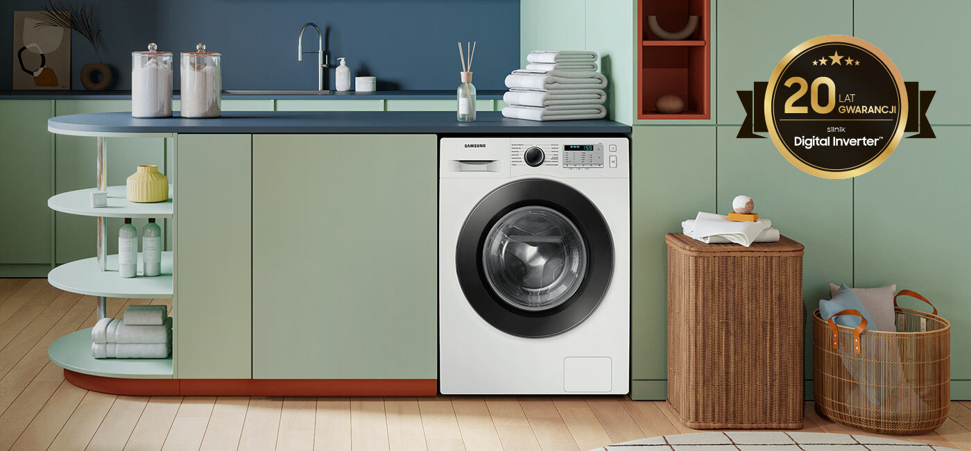 Silnik Digital Inverter™ w pralce Samsung slim WW8NK52E3PW z oferty Media Expert