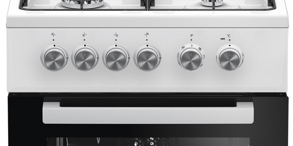 KUCHNIA BEKO FSE52020DWD Wyświetlacz elektroniczny design wygląd pokrętła