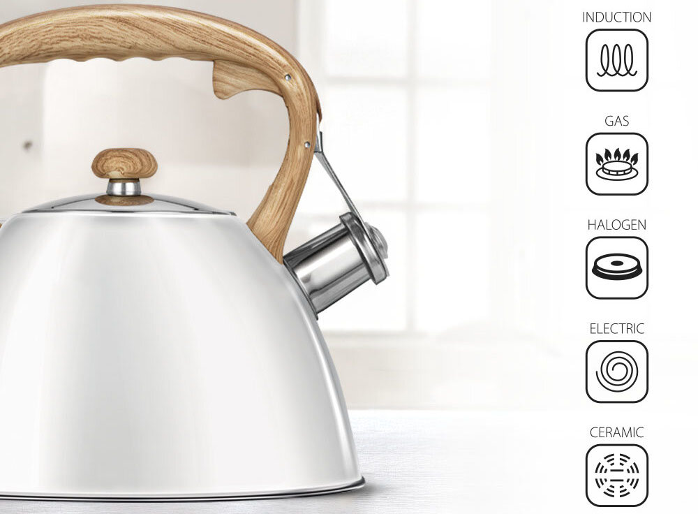 Czajnik SMILE MCN-12B Matowe wykończenie kompatybilny ze wszystkimi rodzajami kuchenek