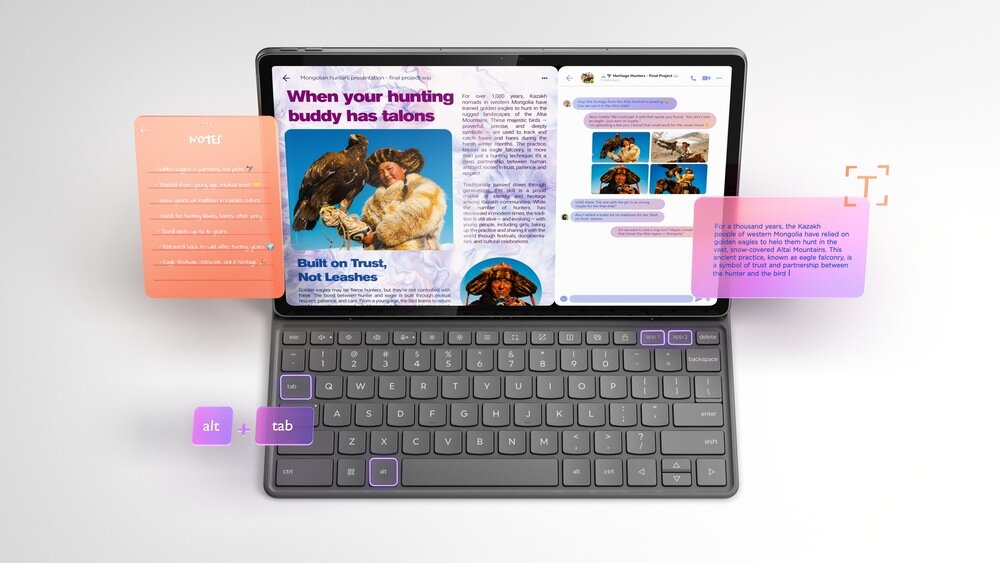 Tablet LENOVO Idea Tab Plus TB361FU etui z klawiaturą tablet w trybie PC Lenovo Tab Pen 