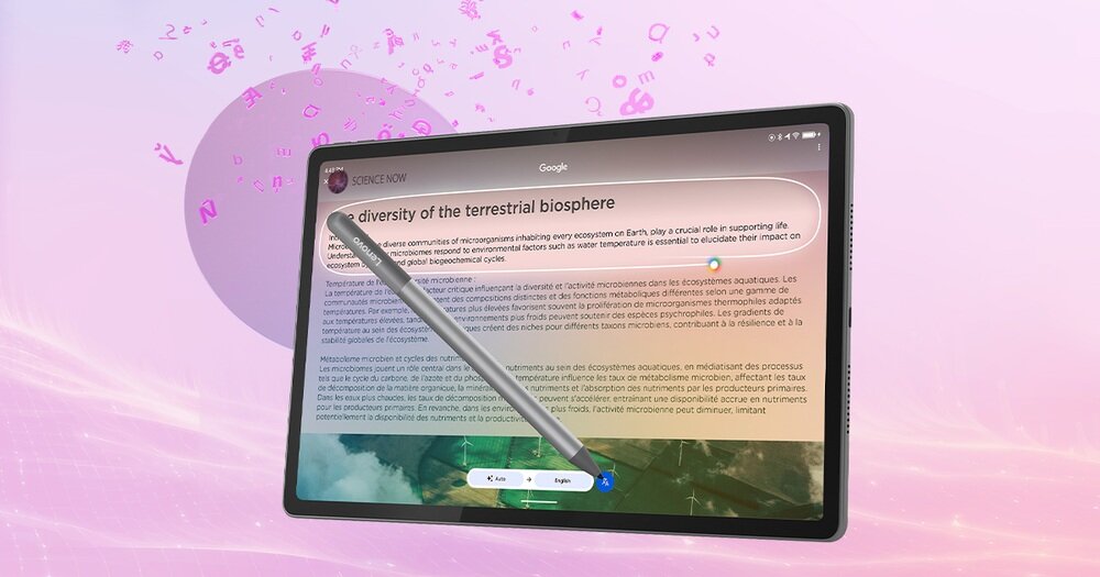 Tablet LENOVO Idea Tab Plus TB361FU Circle to Search od Google  natychmiast przetłumaczysz dowolny tekst 