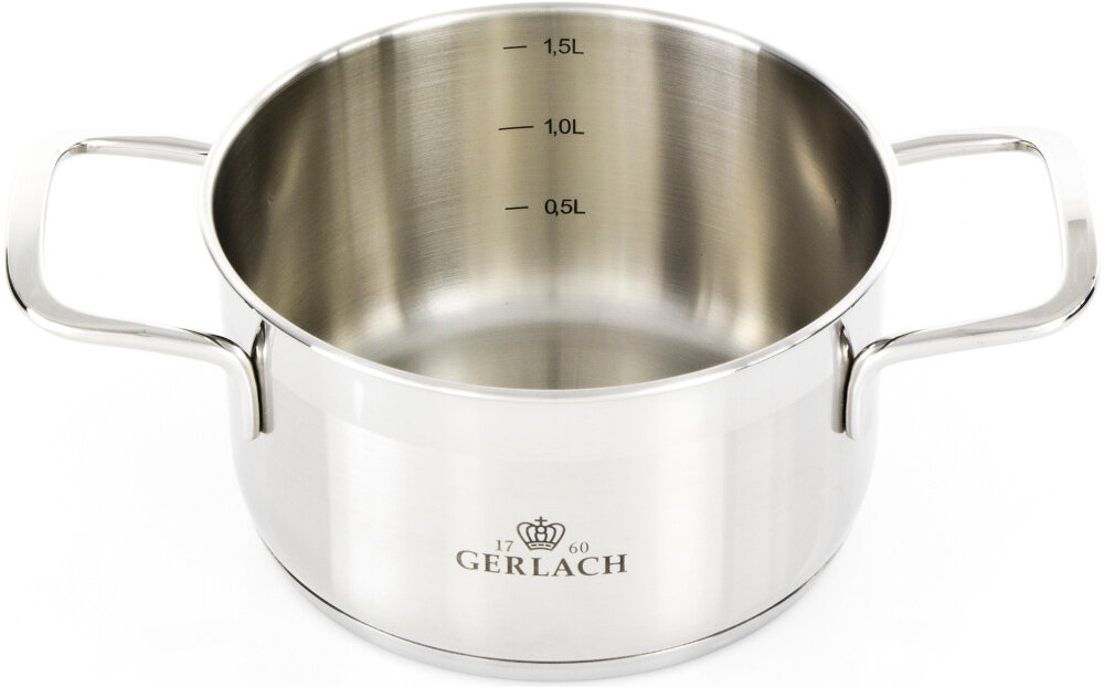 Zestaw garnków GERLACH Brava (8 elementów) miarka atest ulatwienie