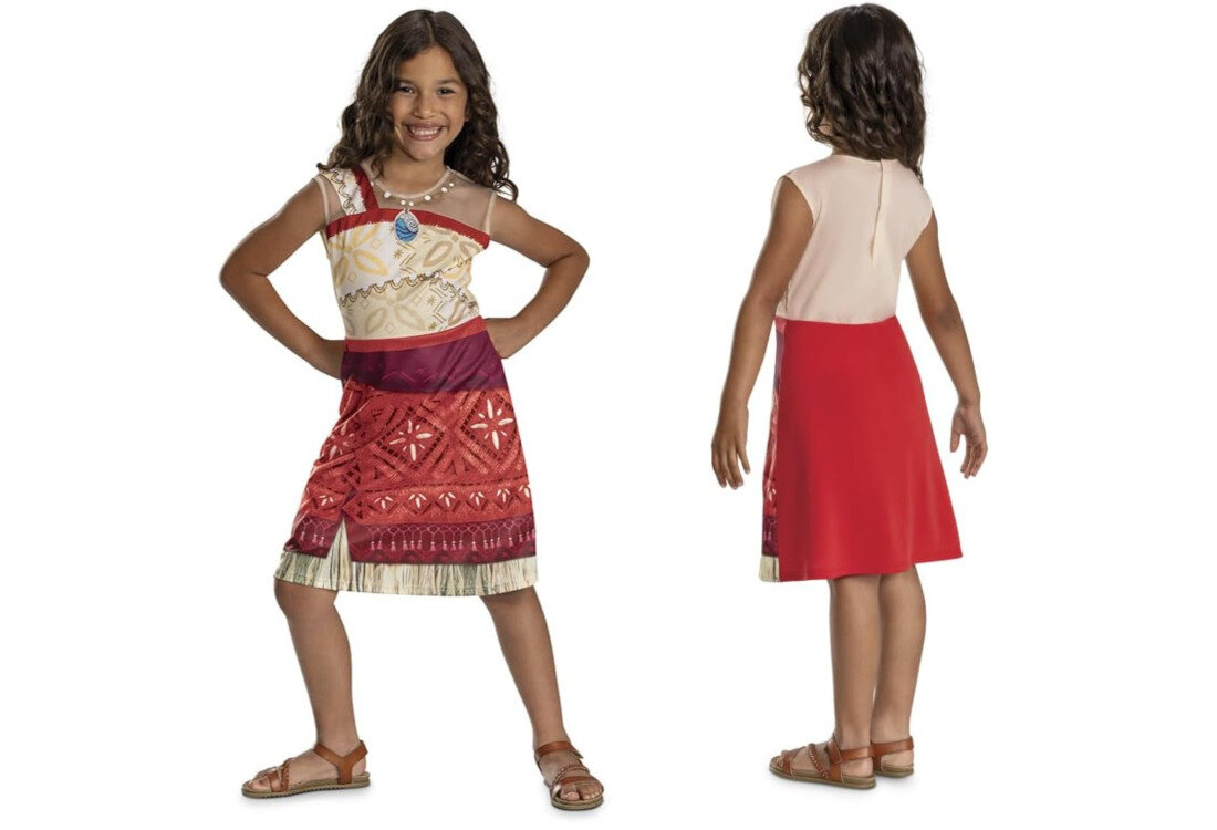 Strój karnawałowy DISGUISE Disney Vaiana Moana 2 109-123 cm Bajkowa radość zabawy wygląd design tło wizualizacja