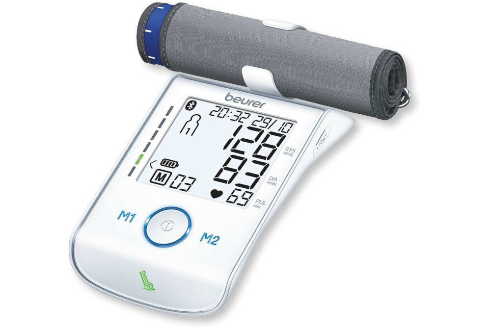 Ciśnieniomierz BEURER BM 85 Biały Mobilny design Stylowe, jasne łatwe do przenoszenia wymiary stały dostęp do pomiarów 