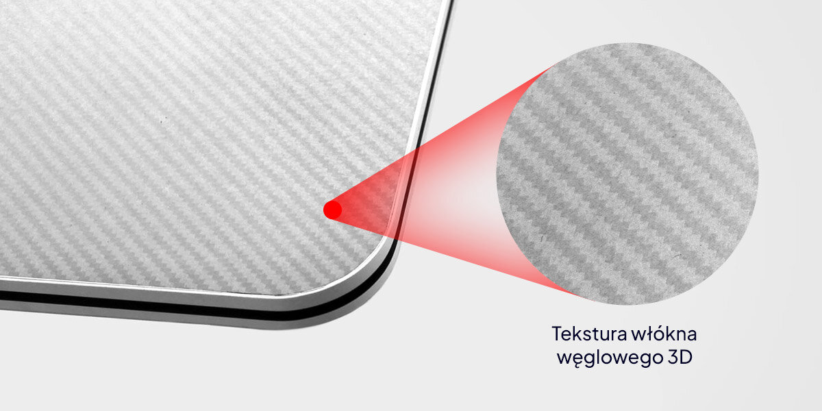 COBRA CR4575WH Blat materiałem UV teksturze włókna węglowego 3D wodoodporna, ognioodporna, antypoślizgowa odporna na zarysowania