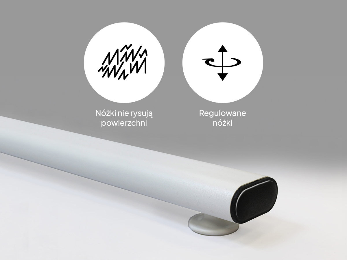 COBRA CR4575WH Nóżki regulację poziomu zabezpieczeniom na nóżkach biurko nie rysuje powierzchni podłóg drewnianych paneli czy płytek