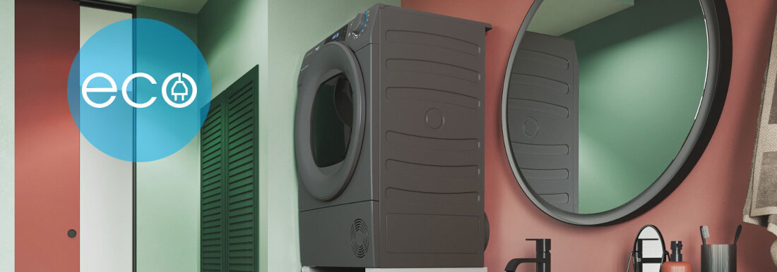 Suszarka CANDY RapidO Pro RP4 H7A2TRER-S srodowisko funkcja automatycznego dopasowania czasu suszenia pompa ciepla