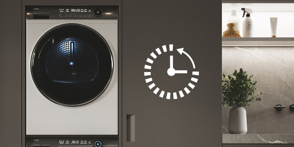 SUSZARKA HAIER HD90-A3979NU1-S ostosuj czas prania i-Time dostosowanie czasu suszenie planowanie godziny