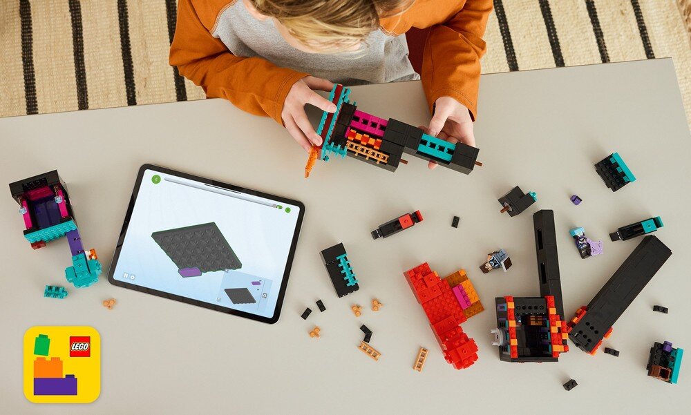 LEGO 21279 Minecraft Wieża Endermana dziecko buduje zestaw zdolności manualne rozwój dziecka koordynacja umiejętności wyobraźnia 
 