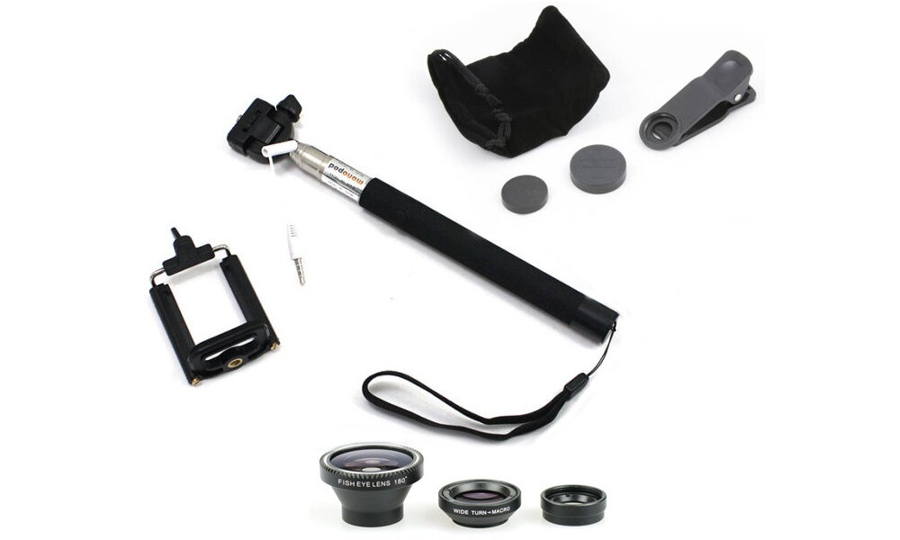 ZESTAW XREC SELFIE 3W1 MONOPOD/UCHWYT/3X OBIEKTYWY zestaw