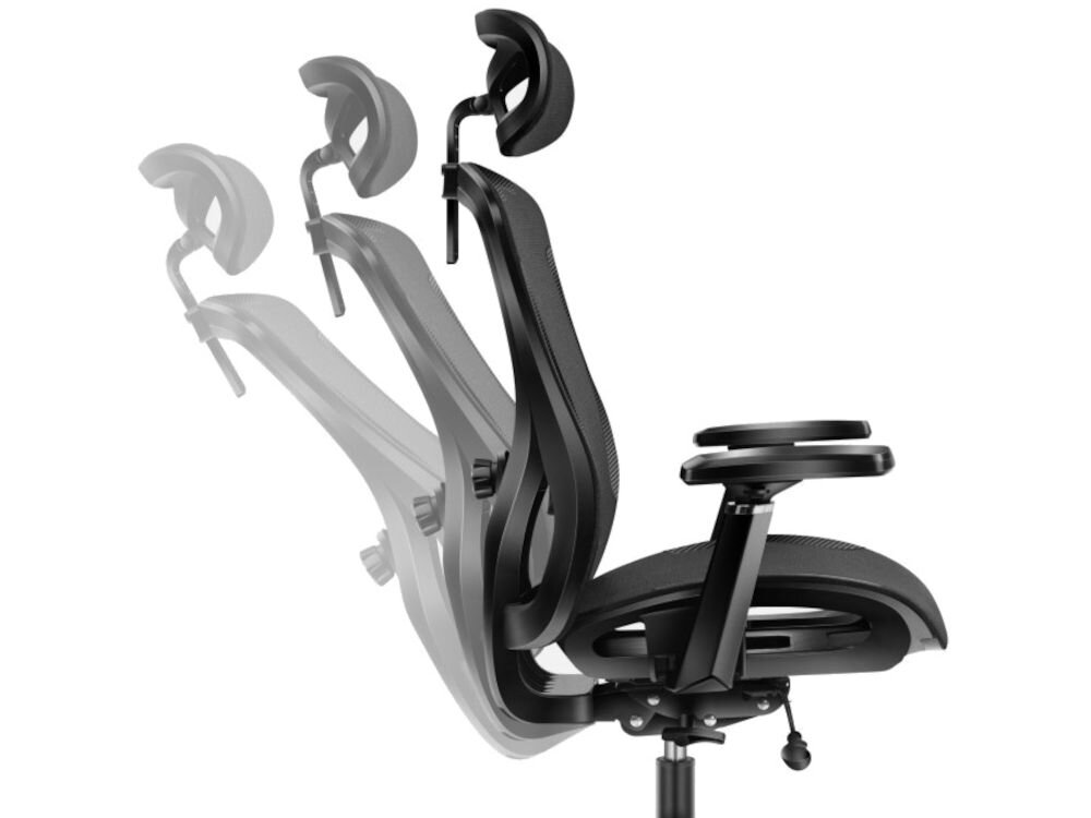 Fotel HUZARO Combat 7.3 Czarny prezentacja oparcia i jego możliwej regulacji funkcja SeatRest odchylenie do 135° system blokady LOCK zatrzymanie oparcia w dwóch wybranych pozycjach