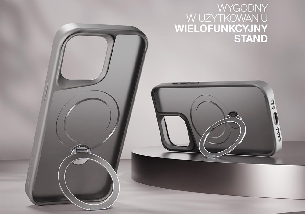 Nakładka Etteri Matt Mag Ring ochrona smartfon etui na podstawce, ochrona, uderzenia, upadki