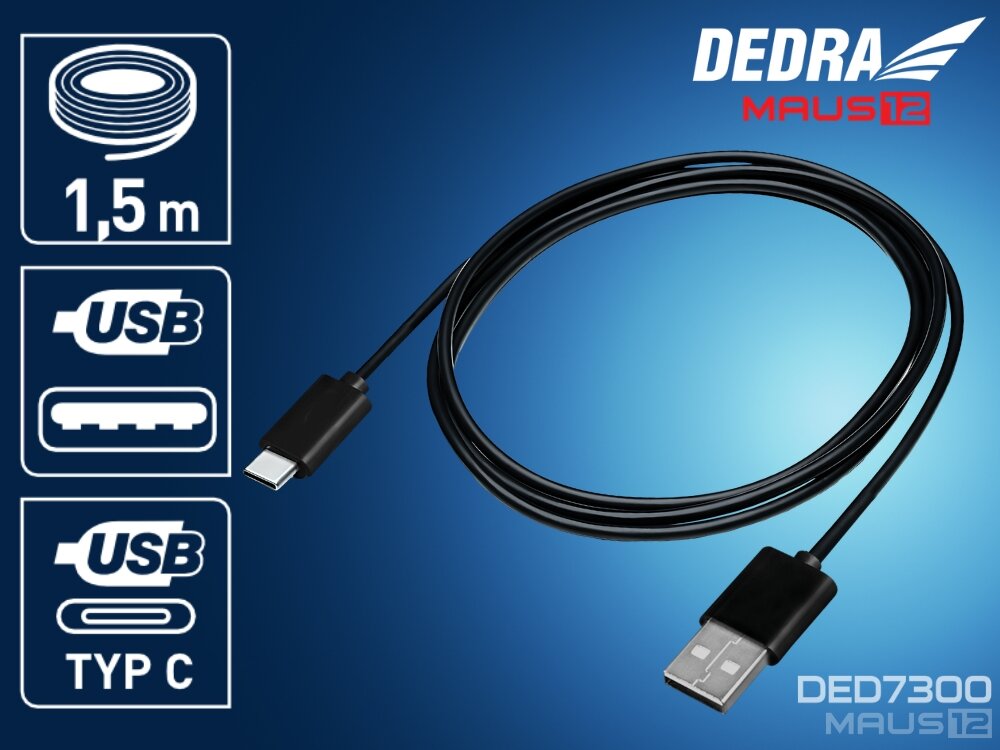 Przewód do ładowania DEDRA DED7300, 0,5 A, 240 minut, Li-Ion, 2 Ah, Przewód DEDRA DED7300 kompatybilność DED7320 2Ah prąd 0,5A 12V pełne ładowanie 240 min