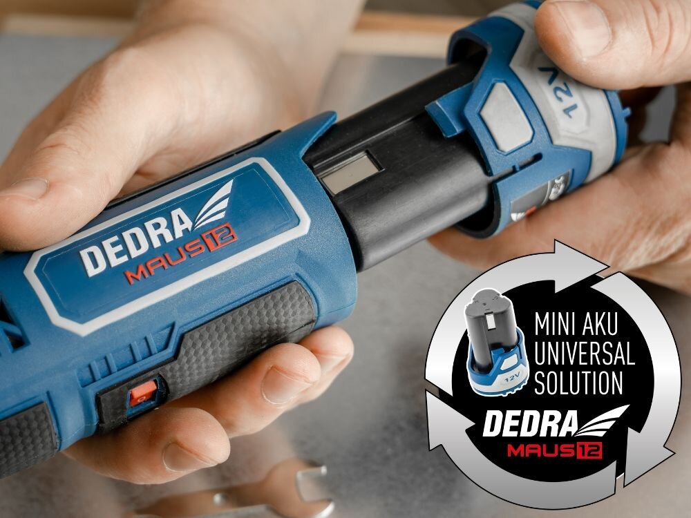 Narzędzie wielofunkcyjne DEDRA MAUS DED7340Z1 (47 elementów), akumulator, 12 V, swoboda, około 80 minut, Mini-szlifierka DEDRA DED7340Z1 zasilanie akumulatorowe 12V seria MAUS12 akumulator 2Ah 4Ah grawerowanie kamienia swoboda ruchu