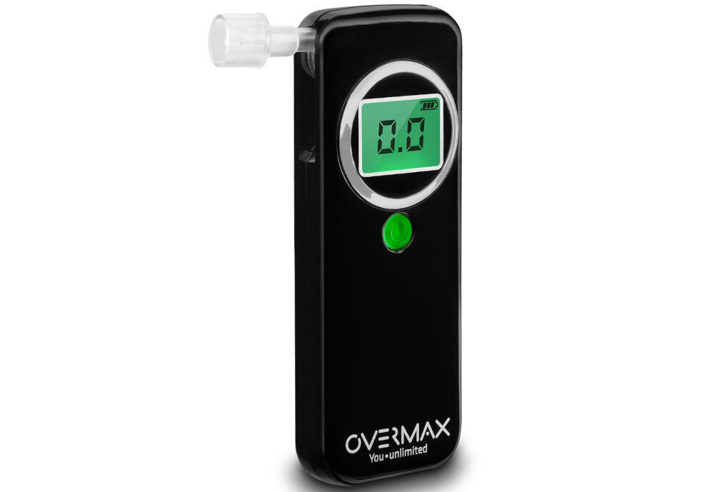 OVERMAX-OV-AD-02 alkomat zasilanie baterie kompaktowy lekki okoliczności