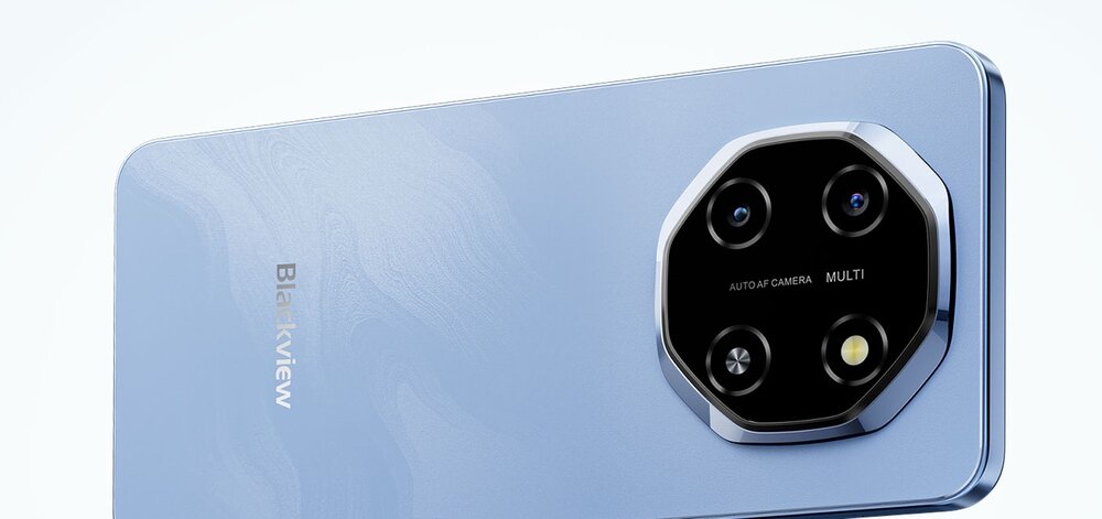 Smartfon BLACKVIEW Shark 6 5G Smukły profil o grubości około 8,45 mm oraz waga 210,5 g   boczny czytnik linii papilarnych 