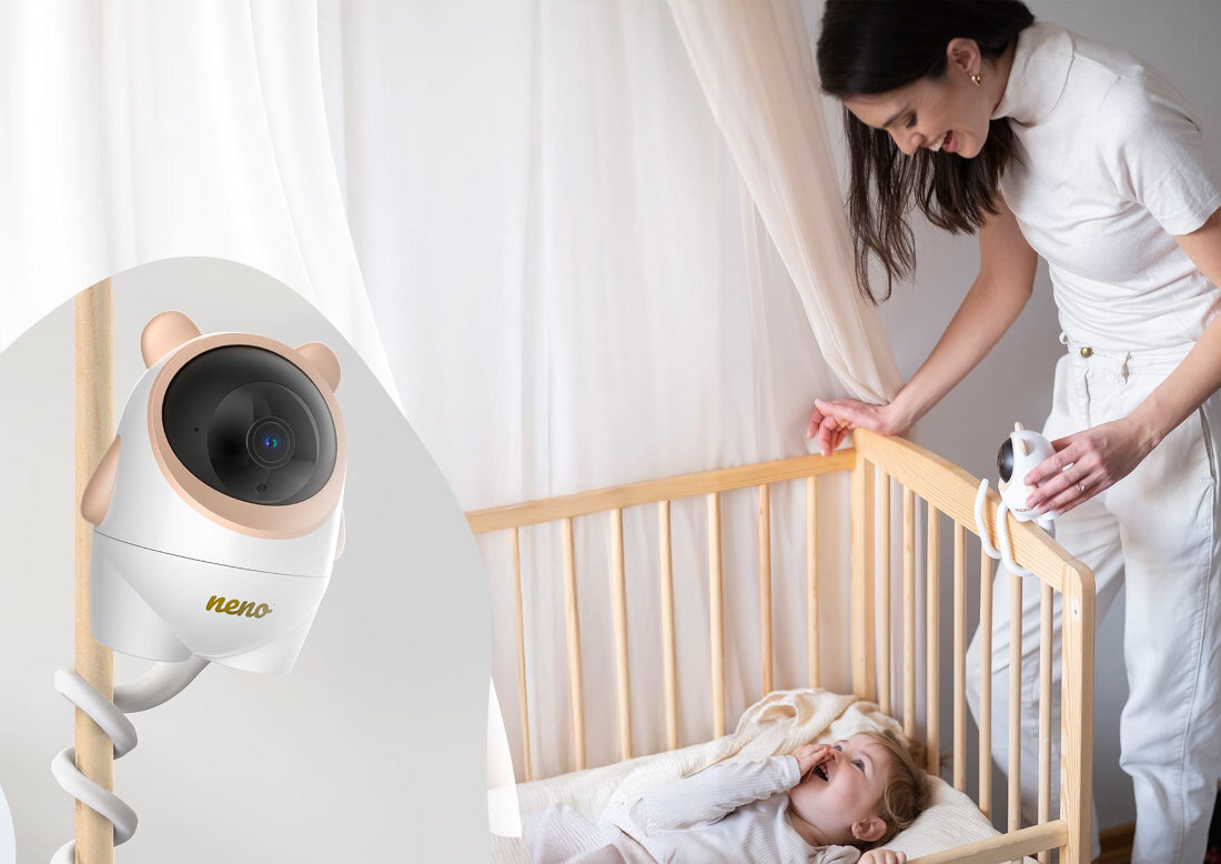 Niania elektroniczna NENO Ami  Szeroki kąt widzenia pełny obraz kontrola