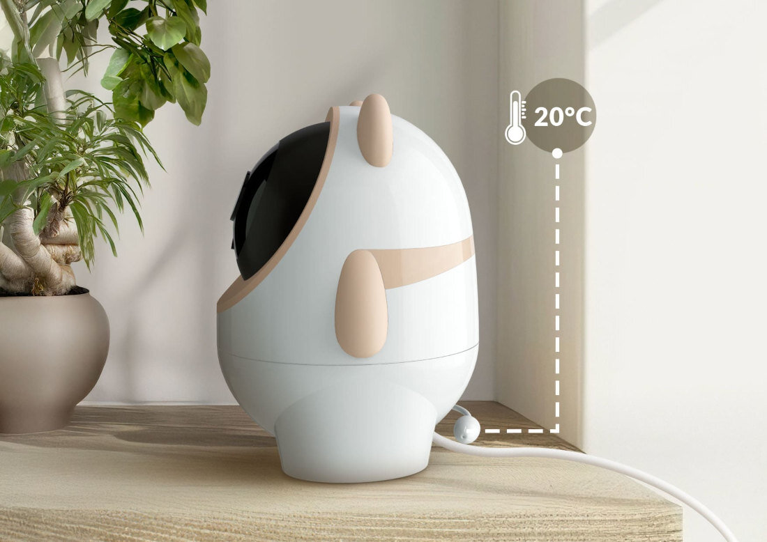 Niania elektroniczna NENO Ami czujnik wilgotności kontrolowanie warunków Pomiar wilgotności i temperatury