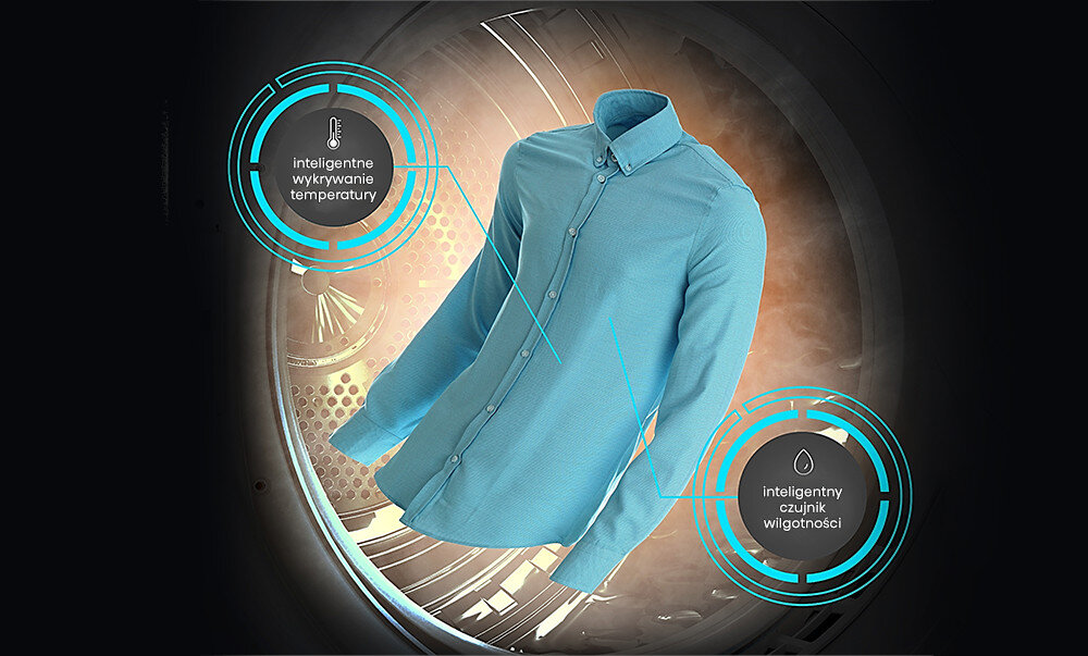 SUSZARKA SLIM HISENSE DH3S802BW3PL Pełna kontrola suszenia auto dry Monitorowanie wody