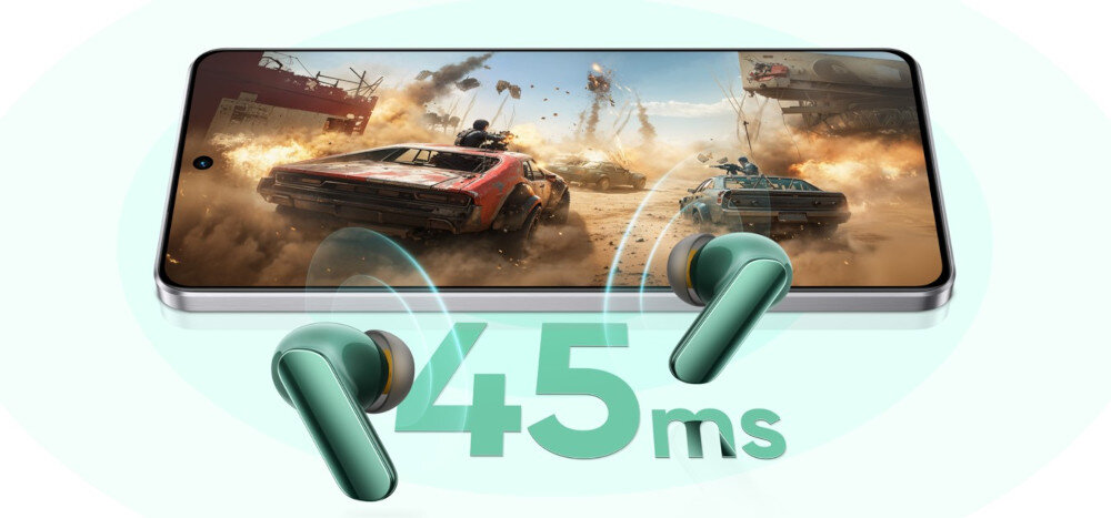 Słuchawki dokanałowe REALME Buds Air 7 Pro - Błyskawiczna reakcja, smartfon z słuchawkami dokanałowymi