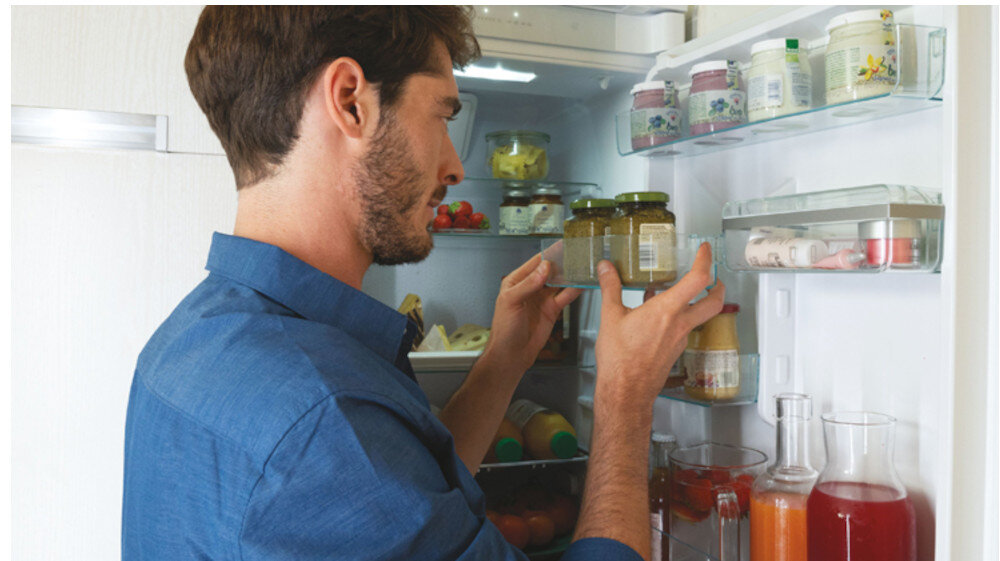 Lodówka CANDY CBL3518EVW modyfikacja półek elastyczność