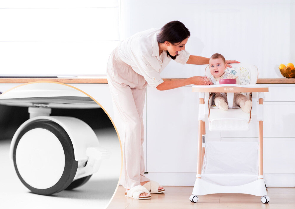 Krzeselko do karmienia NENO Sedi 4 kolka z blokada ruchu